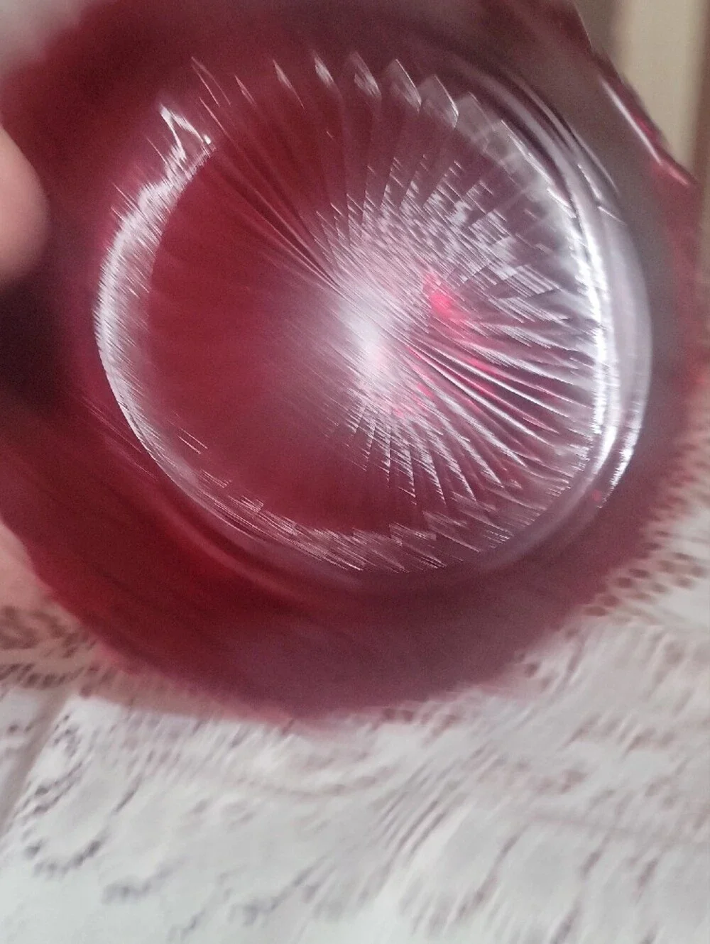 Avon 1876 Cape Cod Collection Dessert Plates - Cranberry Red Glass